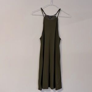 Olive Green Sleeveless Dress
